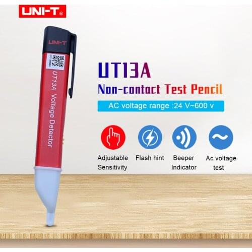 Non-Contact test pencil UNI-T UT13A AC Voltage Detectors-Adjustable Sensitivity 24V~600V electrical test pencil