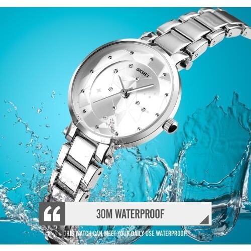 SKMEI Top Luxury Brand Women Quartz Watch 30M Waterproof Womens Watches Ladies Dress Wristwatches Relogio Feminino