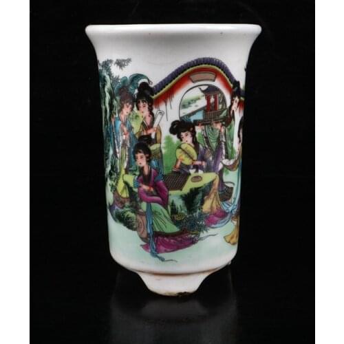 Chinese Old Porcelain Pastel Bameitu Flowerpot