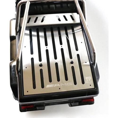  Platform Decorative Board Durable Stainless Steel Trunk Plate Carrier for Traxxas Benz TRX-6 G63 RC Car Upgrade Parts