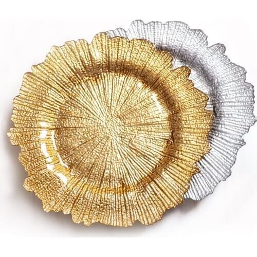 European Color Snowflake Decorative Plate Glass Plate Irregular Western Fruit Plate Salad Plate Tray Fancy Swing Plate