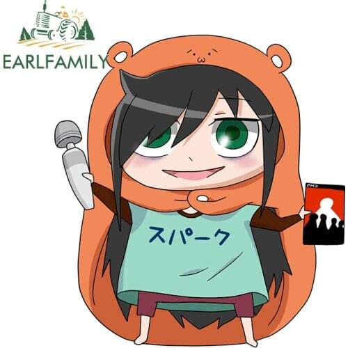 EARLFAMILY 13cm x 12.1cm For Himouto Umaru Chan Fine Decal Personality Creative Car Stickers Laptop Decals Vinyl Material Decor