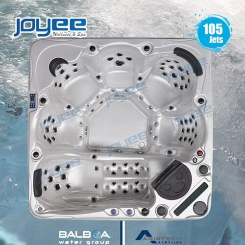 JOYEE Wholesale Balboa 105 Jets Garden Jacuzzi Function 6 Person Massage Spa Tub Whirlpool Hot Tub Latest Design High Quality