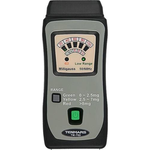 TM-760 Pocket Gauss Meter Low Frequency Electromagnetic Radiation Mini Field EMF Detector Gauss 10/100