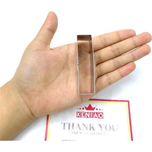 KENIAO Letter I of Alphabe Cookie Cutter for Birthday Party - 1.7 x 6.4 cm - Biscuit / Fondant / Pastry Cutter - Stainless Steel