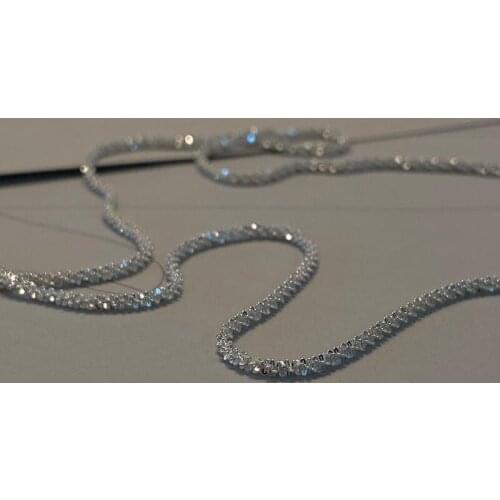 Sparkling Glitter Clavicle Chain Necklaces For Women Men All-Match Design Snake Chain Necklace Hip hop Jewelry Choker Necklace