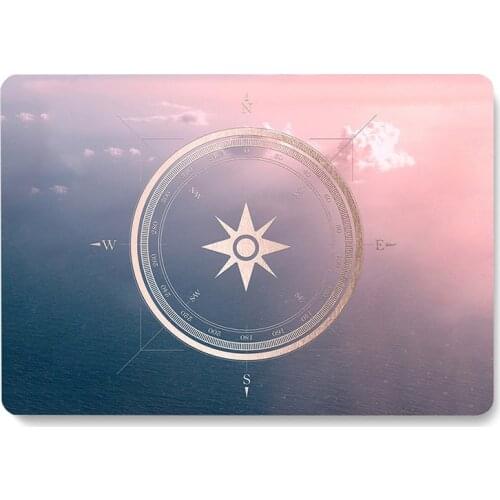 New Pink Blue Compass Case for Apple Macbook Laptop Protective Shell Air 13.3 Pro 15 16 Inch Notebook Protective Cover