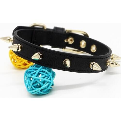 Spiked Pitbull Dog Collar Personalized Designer Leather Pet Collar Spikes Rivets Bulldog Collor