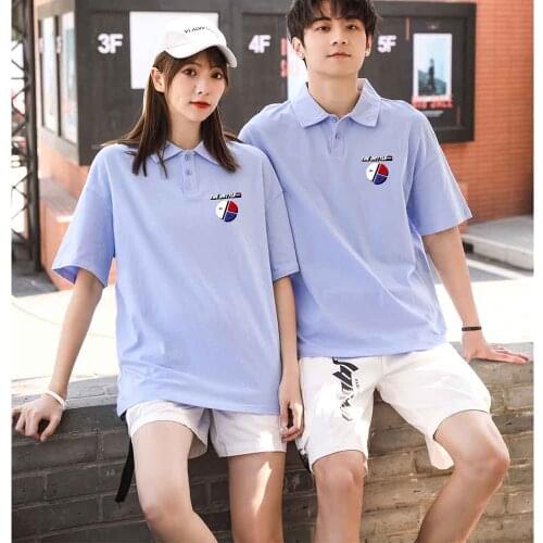 Couples Polo Shirts Women Tee Shirt Summer Tops for Women 2021 Short Sleeve Polo Casual Fashion Tops Golf Top Sport Cotton Tees