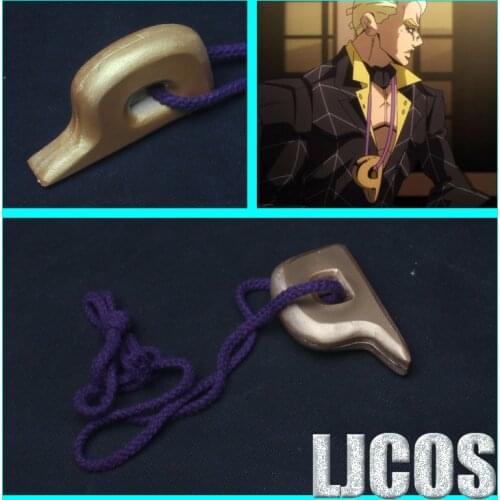 JoJos Bizarre Adventure Golden Wind 5 Prosciutto Pendant Necklace PVC Chain Cosplay Necklaces Costume Anime Props