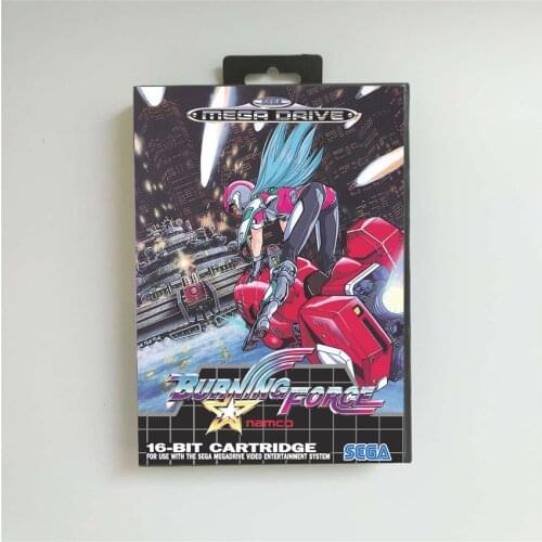 Burning Force - EUR Cover With Retail Box 16 Bit MD Game Card for Sega Megadrive Genesis Video Game Console
