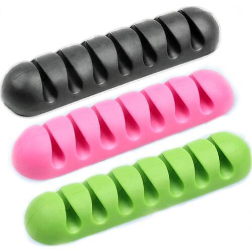 Silicone Organizer Cable Retainer USB Data Cable Managment For Mobile Phone Charging Line Mouse Headphone Desktop Wall