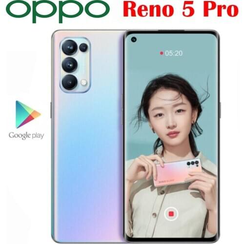 New Official Original OPPO Reno 5 Pro 5G Smartphone Dimensity 1000+ 6.55inch OLED 64MP Camera 4350Mah 65W Super VOOC Android 11