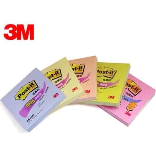 4pads/pack 90pages /pads stickers notes yellow green sticky color note paper notice stickers post office post it 654SP