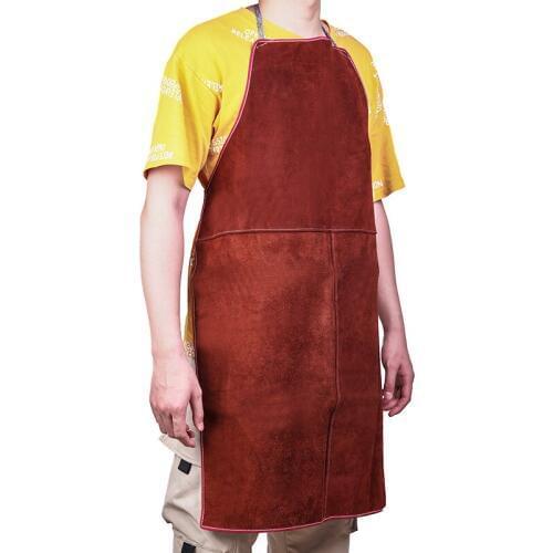 Welding Apron 60cm*90cm Welder Heat Insulation Protection Cow Leather Apron Safety Workwear Welding Equipment