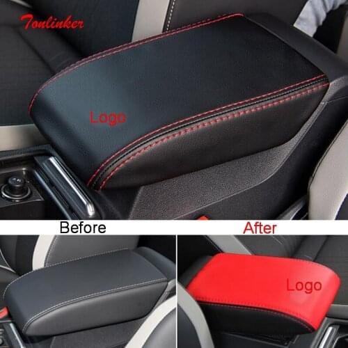 Tonlinker 1 PCS Car NEW ABS Two Style Modified Lengthened Center Armrest Cover Case Stickers for Mitsubishi ASX 2013-15