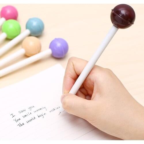 Japanese Pretty Kawaii Lollipop Candy Gel Pen Cute Blue Stationery School Supply Kawai Stationary Office Accessory Lovely Thing