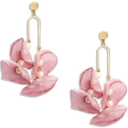 Vintage Fashion Love Shape Long Drop Earrings Cute Bear Round Earrings Elegant Candy Color Flower Earrings Jewelry For Wome Ear