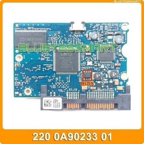 Hard drive parts PCB board 220 0A90233 01 for Hitachi 3.5 SATA hdd data recovery hard drive repair 110 0A90233 01