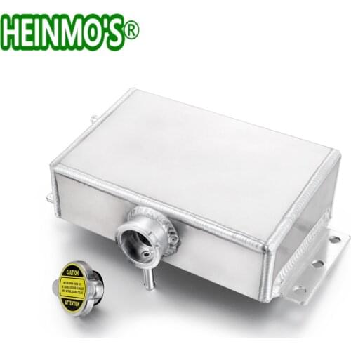 1.6L Aluminum Polished Radiator Coolant Overflow Tank Reservoir Kit For Civic 240SX WRX Eclipse Universal