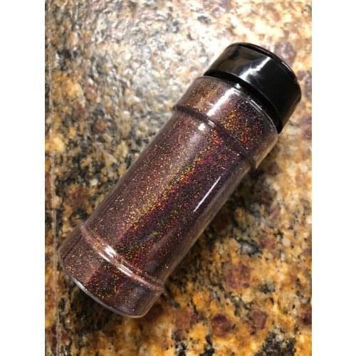 RYTU--200g/Bag 0.2mm Shiny Holographic Nail Glitter Powder Colorful Laser Coffee Dark Brown Glitter DIY UV Nail Art Dust Pigment