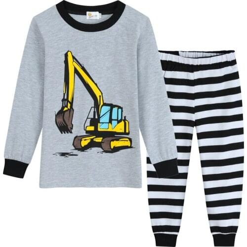 2021 Winter Kids Pajamas Clothes Girls Long Sleeves Tops+Pants Toddler Sets Animal Print children Boy Clothing Ropa Bebe