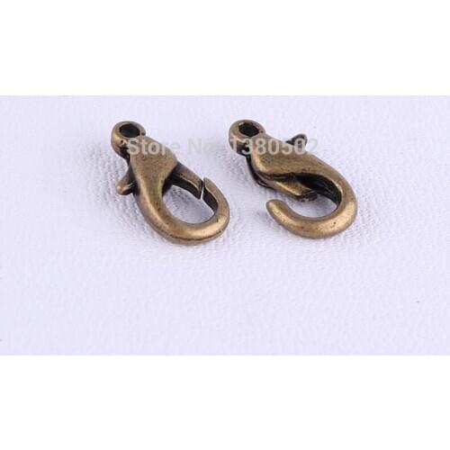 30pcs buckle hook Lobster Claw Clasp Necklace Bracelet Connector bronze color 15*7mm