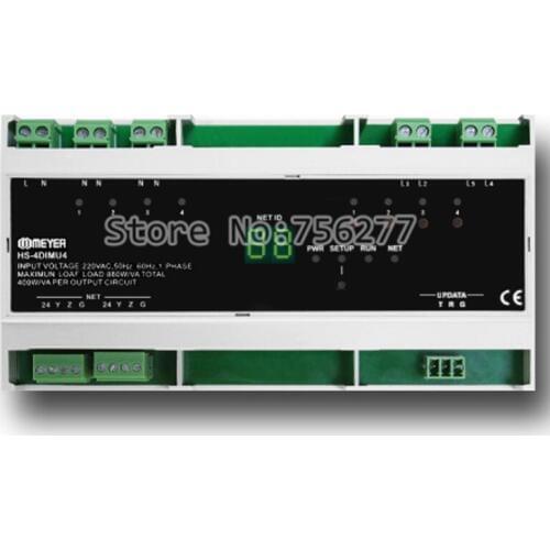 4 Channels Triac Dimmable Module for LED Lighting Dimmer Dimming Switch Control RS485 Supports CRESTRON Control4 AMX