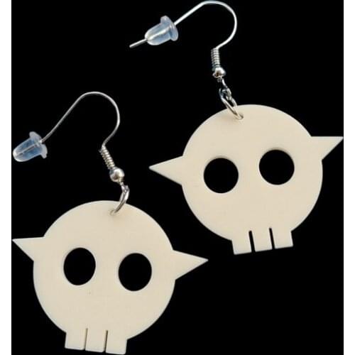 Acrylic Costume for Cosplay Halloween Lord Death cute ghost head earrings