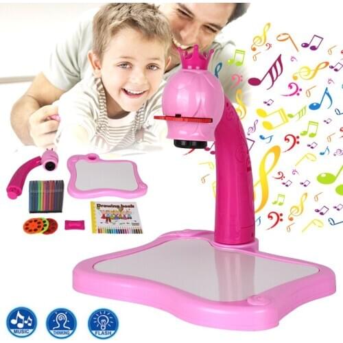 Children Painting Projector Board Educational Painting Drawing Toy Musical Paint Tools Best Christmas Gift for Kids Dropshipping