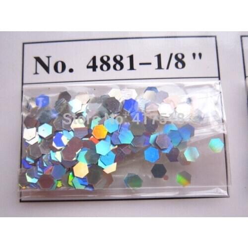 3mm holographic silver glitter Free shipping