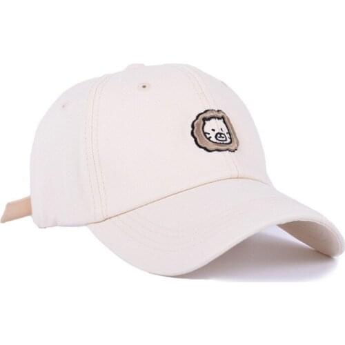 Cartoon Lion Embroidery Cotton Casquette Baseball Cap Adjustable Snapback Hats for Men and Women 218