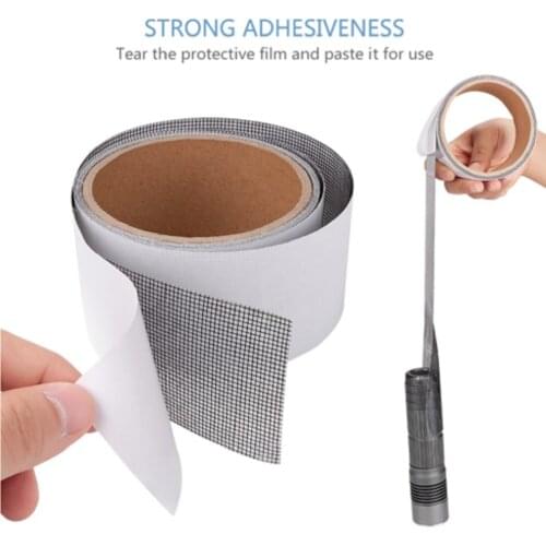 Window Door Screen Patch Repair Kit Black Mesh 5*200cm Window Hole Repair Tape Anti Bug Mosquito Fly Insect Moth Door Netting