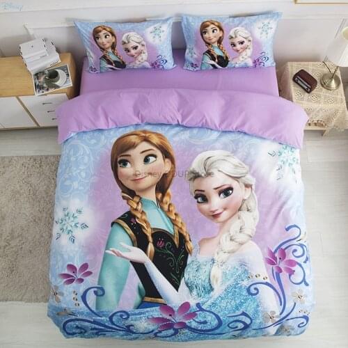 Disney Frozen Elsa Anna Cinderella Snow White Princess Childrens Girls Duvet Cover Set Bed Linen Twin Full Queen Bedding Sets