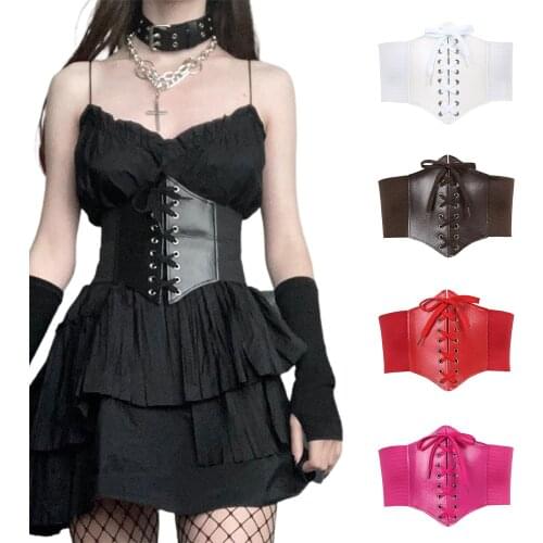 Fashion High Waist Female Corset Solid Color Sleeveless Strapless Close Fitting Tops Shapewear with Drawstring For Womens Belt