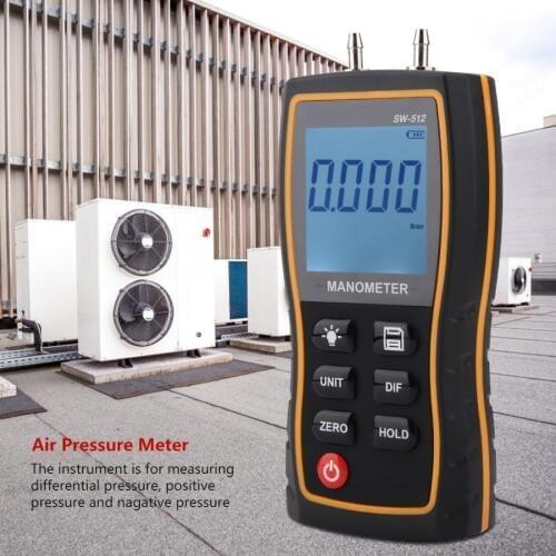 Pressure Gauge SW512 High Accuracy Digital Differential Pressure Gauge Air Pressure Meter Tool digital Pressure Meter