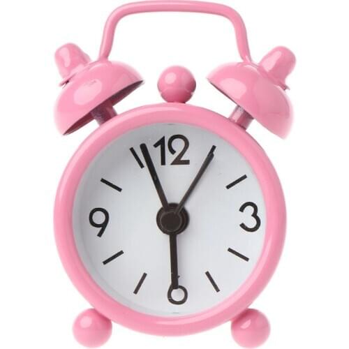 Fashion Lovely Cartoon Dial Number Round Desk Alarm Clock For Kid Home Decor D0AC