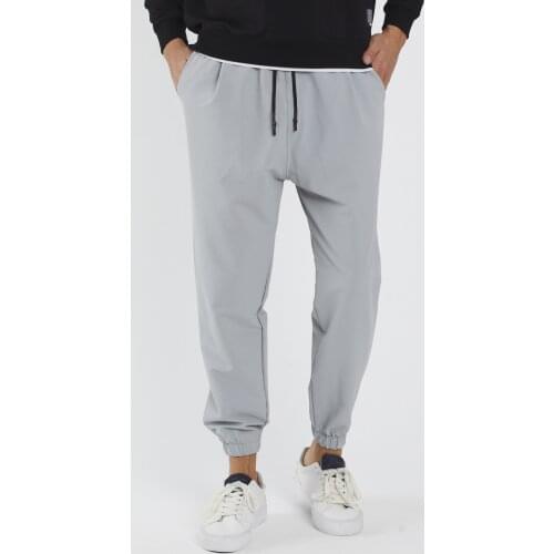 Denim Republic Mens Gray Elastic Crepe Jogger Trousers 2020 Casual Harem Loose