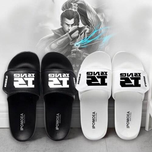 LOL KDA Print Cosplay Mens Slippers Flip Flops Casual Summer Shoes Costume Prop