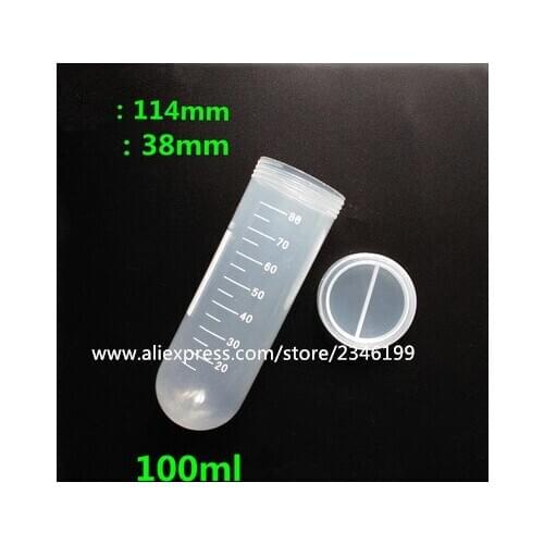 100ML 120ML Plastic Centrifuge Tube Labware Test Tube EP Tube PCR Tube Pointed Head Round Bottom, 30 Pieces/Pack