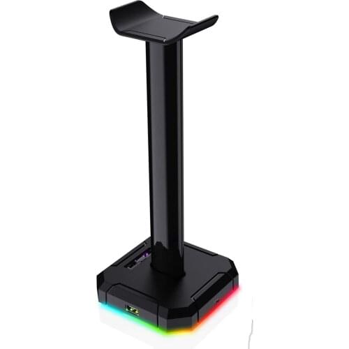 Redragon HA300 Gaming Headset Stand RGB Backlit Aluminum Supporting Bar Non-Slip Solid Rubber Base 4X USB 2.0 for All Headphones