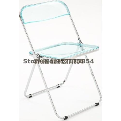 Transparent Chair Acrylic Dining Chair Ins Stool Fashion Net Red Photo Chair Clothing Store Makeup Chair Folding Chair