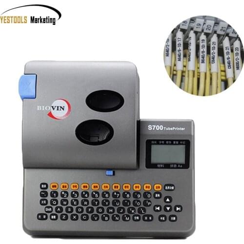 S700 English version PVC Tube Printer Connect PC Lettering Machine Cable ID Printer Wire Mark Machine Line mark printer