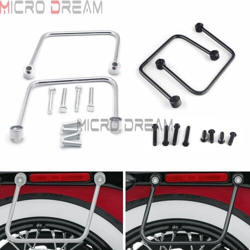 Motorbikes Saddlebags Support Bars Frame Saddle Bag Mounting Brackets Kit for Harley 2018-2021 Softail Street Bob Slim FLSL FXBB
