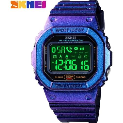 SKMEI Bluetooth Watch Men Sport Digital Wristwatches Mens Pedometer Calorie Tracker For Iphone Huawei Xiaomi Male relogio 1629