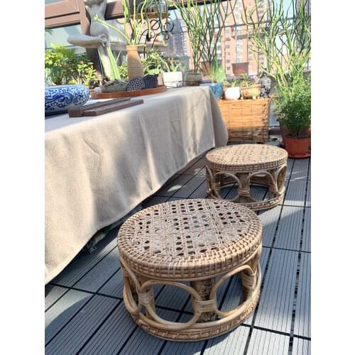 China hand made rattan stool study tea drinking dance household childrens bench classical simple creative flower shelf