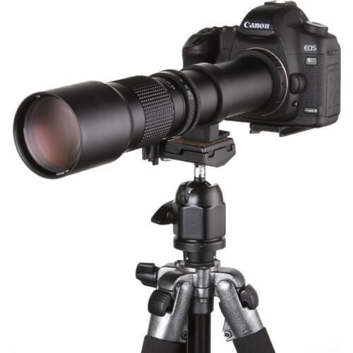 500mm F/8.0 Super Telephoto Manual Zoom Lens + Free T2 Mount Adapter for Canon Nikon Sony Olympus Pentax Sony E Mount A7 DSLR