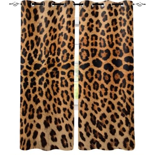 Leopard Print Blackout Curtains For Living Room Bedroom Printed Window Treatment Drapes Home Decor