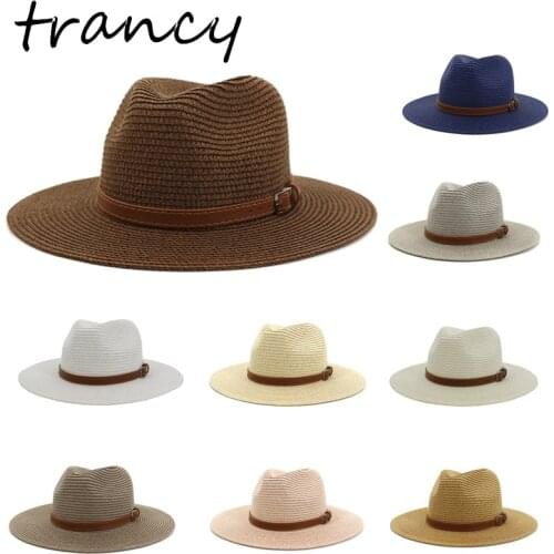 Spring and summer ladies British style beach hat jazz hat outdoor travel tourism sun shade foldable straw hat