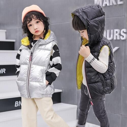 Child Waistcoat Children Outerwear Winter Coats Kids Clothes Warm Hooded Cotton Baby Boys Girls baby girl clothes for 5-10Y